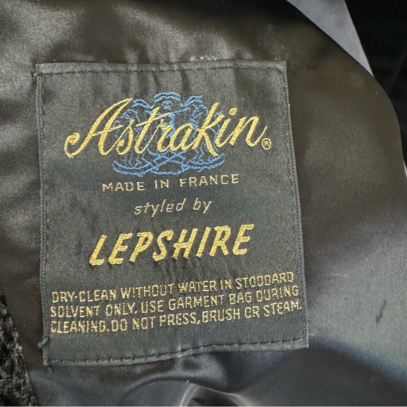 Vintage Astrakin Lepshire Black Curly Persian Lamb Wool Short Coat Mink … - Picture 11 of 16